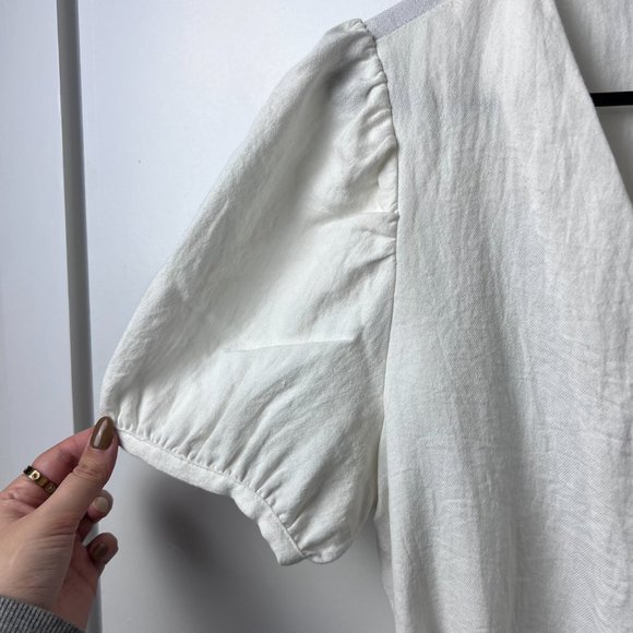 JOA Belted Button Front Linen Dress - Picture 6 of 9